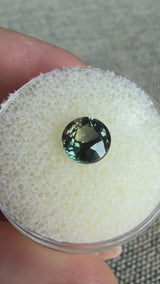 1.61CT ROUND MADAGASCAR SAPPHIRE, COLOR CHANGE TEAL, 7.04X6.97X4.31MM, UNTREATED