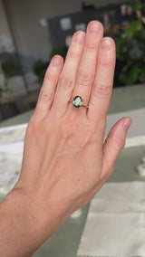 2.92CT OVAL AUSTRALIAN SAPPHIRE, DEEP FOREST GREEN, UNTREATED, 9.95X7.14X4.28MM