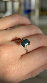 2.53CT ELONGATED CUSHION MADAGASCAR SAPPHIRE, MEDIUM TEAL GREEN, 8.20X6.21X4.75MM, UNTREATED, EARLY ACCESS