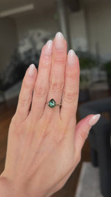 2.32CT AFRICAN PEAR SAPPHIRE, DEEP PARTI TEAL/PEACOCK, 9.22X7.5X5.23MM