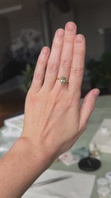 1.70CT MADAGASCAR RADIANT CUT SAPPHIRE, MEDIUM TO LIGHT TEAL BLUE GREEN, UNTREATED, 7.8X5.6X3.9MM