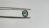1.50CT OVAL BRILLIANT PRECISION CUT MONTANA SAPPHIRE, OLIVE AND SPRING GREEN, 7.1X5.9MM