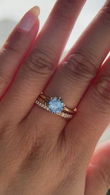 1.37ct Round Precision Cut Ceylon Blue Montana Sapphire Lotus Solitaire in 18k Yellow Gold