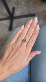 2.32CT AFRICAN PEAR SAPPHIRE, DEEP PARTI TEAL/PEACOCK, 9.22X7.5X5.23MM