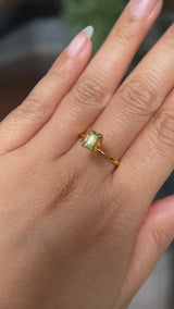 40% OFF 1.50CT BAGUETTE AUSTRALIAN SAPPHIRE, LIGHT YELLOW GREEN, 6.36X4.38X4.79MM
