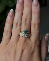 Mixed Shape Natural Diamond Cluster Ring in 18k Yellow Gold
