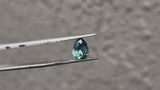 1.75CT PRECISION CUT PEAR BRILLIANT MONTANA SAPPHIRE, PARTI BLUE GREEN YELLOW, 8.5X6.5MM
