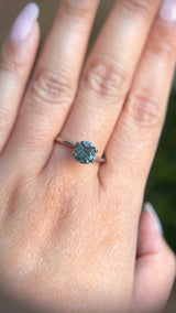 1.38CT PRECISION CUT OVAL MONTANA SAPPHIRE, OCEAN BLUE TEAL, 7.0X6.0X4.4MM