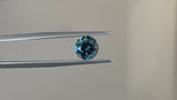 2.01CT ROUND PRECISION CUT MONTANA SAPPHIRE, TEAL, 7.4MM