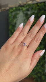 1.00CT PRECISION CUT OVAL MONTANA SAPPHIRE, FLORAL PINK AND PURPLE, 6.3X5.3X3.9MM, UNTREATED