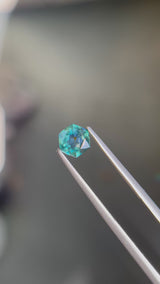 1.53ct Hexagon Montana Sapphire, Teal Yellow Green, 6.8x6.8x3.1mm
