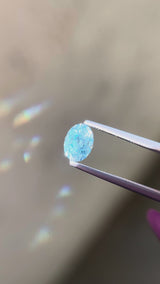 1.42ct Oval Montana Sapphire, Light Blue, 7.1x5.4x4.4mm,  Untreated