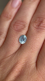 1.99ct Oval Montana Sapphire, Silky Light Blue, 8.0 x 6.6 x 4.7mm, Untreated