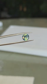 2.55CT ROUND MADAGASCAR SAPPHIRE, PARTI OPALESCENT, UNTREATED, 8X5.1MM