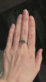 1.39ct Silky Umba Sapphire Four Prong Evergreen Solitaire in Platinum