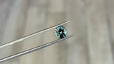 1.73CT PRECISION CUT OVAL BRILLIANT MONTANA SAPPHIRE, GREEN TEAL, 7.4×6.3MM