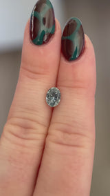 1.21ct Oval Montana Sapphire, teal, 7.0 x 5.3 x 4.0mm, Untreated