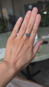2.12CT ROUND MONTANA SAPPHIRE, VIBRANT OCEAN TEAL BLUE, 7.69X5.03MM