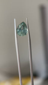 3.34CT PEAR MONTANA SAPPHIRE, AQUA TEAL, UNTREATED, 10.50X8.37X5.27MM