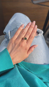 2.37ct Untreated Round Green Madagascar Sapphire Twisted Vine Split Shank Solitaire in 14k Yellow Gold with Diamonds