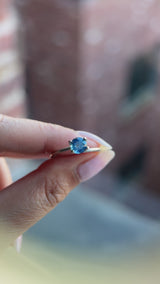 0.88CT ROUND PRECISION CUT MONTANA SAPPHIRE, ROYAL BLUE, 5.65X3.59MM