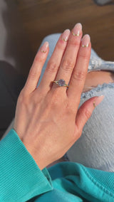2.40ct Untreated Mauve Precision Cut Montana Sapphire Low Profile Six Prong Split Shank Solitaire in 18k Yellow Gold