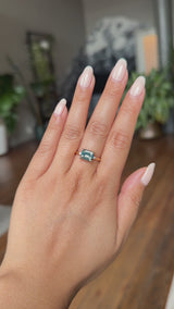 2.24ct Emerald Cut Untreated Madagascar Sapphire and Diamond Low Profile East-West Ring in 14k Yellow Gold