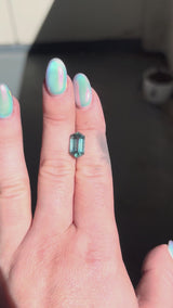 3.77ct Montana Sapphire, Medium Blue Teal, 11.7x6.4x4.5mm, Untreated
