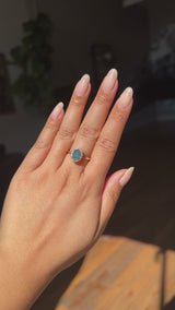 1.63ct Oval Untreated Madagascar Teal Sapphire Antique-Style Diamond Halo Ring in 14k Yellow Gold