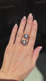 Cortez Pearls® Bezel Wave Rings in 14k Yellow Gold
