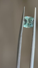 0.99CT CUSHION MONTANA SAPPHIRE, LIGHT TEAL, 6MM, UNTREATED, EARLY ACCESS