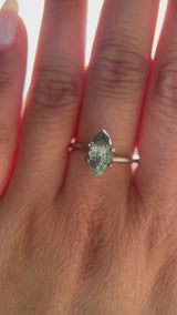 2.24CT MARQUISE MONTANA SAPPHIRE, SEAFOAM GREEN TEAL, 14.1X5.5MM