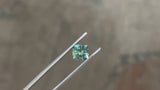 1.85CT FANCY SQUARE CUSHION PRECISION CUT MONTANA SAPPHIRE, PARTI GREEN AND YELLOW, 6.6MM