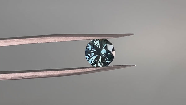 1.58CT PRECISION CUT ROUND BRILLIANT MONTANA SAPPHIRE, TEAL BLUE GREEN, 6.8MM