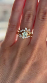 1.05ct Round Precision Cut Light Blue Montana Sapphire Lotus Solitaire in 14k Yellow Gold