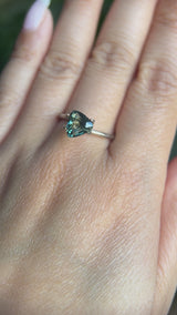 1.75CT TRILLION MADAGASCAR SAPPHIRE, PARTI TEAL, GREEN AND YELLOW, 7.38X7.25X4.44MM