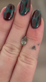 1.28ct Oval Madagascar Sapphire, Green, 7.9x5.1x3.8mm, Untreated
