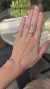 1.10CT AUSTRALIAN TRILLION SAPPHIRE, OLIVE GREEN, UNTREATED, 6MM