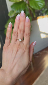 1.14ct Round Silvery White Sri Lankan Sapphire Scallop Cup Solitaire in 14k Yellow Gold