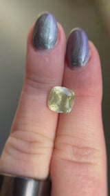 3.59ct Malawi Sapphire, lemon lime, 8.51 x 8.50 x 5.83mm