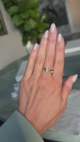 0.86CT PRECISION CUT OVAL MONTANA SAPPHIRE, PARTI YELLOW BLUE, 6.08X4.8X3.7MM