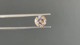1.91CT ROUND PRECISION CUT MONTANA SAPPHIRE, PARTI MULTICOLOR TAN PEACH YELLOW WHITE, 7.23X4.91MM