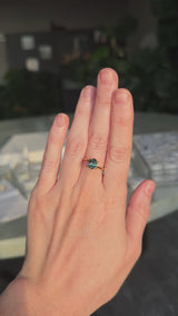 1.13CT OVAL BRILLIANT MONTANA SAPPHIRE, DEEP TEAL, 7.34X5.79X3.66MM