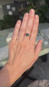 1.39CT OVAL BRILLIANT MONTANA SAPPHIRE, ROYAL BLUE TEAL, 7.38X6X4.48MM