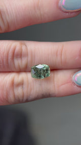 4.05ct Montana Sapphire, Green, 9.8x7.4x6.3mm, Untreated