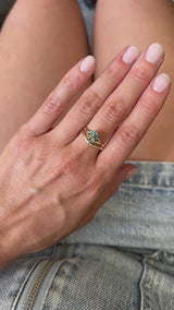 2.07ct Radiant Cut Untreated Tanzanian Sapphire Low Profile Six Prong Split Shank Solitaire in 14k Yellow Gold