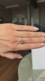 1.49CT MADAGASCAR KITE SAPPHIRE, PARTI GREEN BLUE YELLOW, UNTREATED, 9.65X7.7X4.01MM