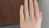 1.52CT ELONGATED CUSHION PRECISION CUT MONTANA SAPPHIRE, GREEN AND SEAFOAM, 8.5X5.5X3.5MM