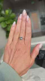 1.34CT UNTREATED OVAL NIGERIAN SAPPHIRE, PARTI BLUE SILVER TEAL, 7.20X5.92X4.27MM