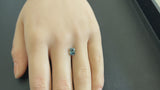 1.22CT PRECISION CUT RADIANT MONTANA SAPPHIRE, DENIUM TEAL BLUE GREEN, 7.2X5.2MM
